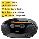 Portable Cd Player Boombox - Portable Mp3 Player And Cassette Tape Player, Boom Box Compact Stereo Sound System With Dynamic Bass Boost, Take Your Music Outside With Usb Hifi Music Player