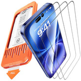 3-Pack for iPhone 16/15 Screen Protector, 9H+ Tempered Glass, Scratch, Shatter & Drop Resistant, Smooth & Clear, Military Grade Protection, Full