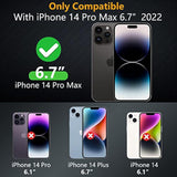 2+2 Pack iPhone 14 Pro Max Privacy Screen & Camera Lens Protectors 6.7 Inch