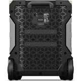 Monster Rockin' Roller 270 Portable Indoor/Outdoor Wireless Speaker, 200 Watts, Up to 100 Hours Playtime, IPX4 Water Resistant, Qi Charger, Connect to Another TWS Speaker (Slate)