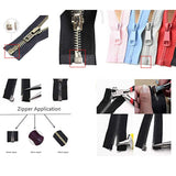 20 Pcs #5 Metal Zipper Retainer Box And Zipper Insertion Pin,Bottom Sl