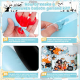 Halloween Balloon Garland Kit: Spooky Ghost, Bat & Eyeball Decor (164 Pc