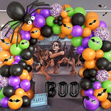 alloween Balloon Garland Arch Kit with BOO, Spider & Confetti Balloons Party Decor