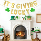St Patricks Day Decorations, No Diy Gold It'S Giving Lucky Banner With Saint Patricks Day Green Shamrock Clover For St. Patrick'S Irish Day Home Mantle Wall Party Decor Supplies