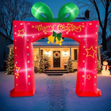 10 Ft Christmas Inflatable Outdoor Decoration, Giant Red Present Box Christmas Archway Inflatable, Christmas Blow Ups Bu