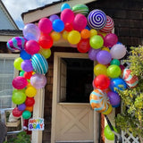 Sweet Candy Balloon Garland Arch Kit, 90Pcs 18Inch Lollipop Foil Ballo