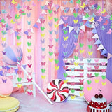 5 Pieces Rainbow Heart Garland Decorations Valentines Colorful 3D Hear