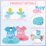 12Pcs Baby Gender Reveal Honeycomb Centerpieces