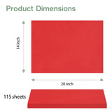 Red Tissue Paper For Gift Bags, 115 Sheets 14 X 20 Inches Wrapping Paper, Bulk For Crafts Mother'S Day Valentine'S Day Wedding Birthday Christmas Party Decor