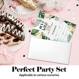 Jungle Animal 1St Birthday Fill-In Invitations Cards With Envelopes (20 Count)?Safari Wild One Birthday Party Supplies Decorations, Birthday Invites For Boys/Girls - A51