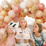 125pcs Blush Balloon Garland Kit in Peach Rose Gold for Party Decorations