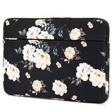 KAYOND 13 inch Laptop Sleeve, Compatible MacBook pro 14 and 12.5-13.3 inch, Water Repellent Bag,Shockproof case (13-13.3 inch, Black Peony)