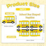50Pcs School Bus Party Napkins Welcome Back To School Party Decorations Yellow Schools Bus Shaped Napkins First Day Of Schools Classroom Parties Decor For Schools Season Decorative Parties Favors