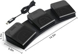Usb Foot Pedal Pc 3 Key Foot Pedal Customized Foot Switch Programmable Computer Keyboard Mouse For Video Game Control Office Work Sheet Music Page Turner Action Control Hid (Photoelectric)