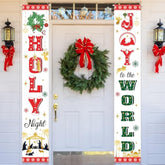 O Holy Night Joy To The World Door Porch For Religious Christmas Party Door Decoration, Xmas Nativity Scene Porch Sign For Christian Xmas Decor, Jesus Is The Reason For The Season Porch Banner