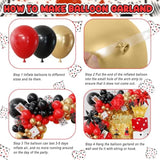 144Pcs Dice Favor Boxes Casino Theme Party Decorations , Casino Balloon Arch Garland Kit Red Black Gold Dice Crown Poker Foil Balloons For Poker Las Vegas Game Night Casino Party Supplies