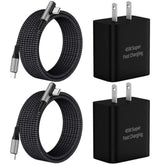 S25 Edge Samsung Charger, 2-Pack 45W Usb C Super Fast Charger With Right Angle 10Ft Type C Fast Charging Cord For Samsung Galaxy S25 Edge/S25/S24/S23 Ultra/S22/S21/S20, Note 20, Z Fold, Android Phone