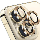 Compatible With Iphone 14 Pro / 14 Pro Max Camera Lens Protector, Anti-Scratch Lens Cover 9H Tempered Glass Metal Camera Screen Protector Shockproof Camera Ring - 3 Pcs Gold