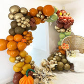 Fall Balloon Arch Kit Burnt Orange Yellow Green Brown Gold Thanksgiving Decor
