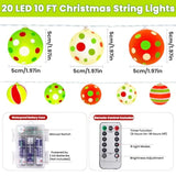 Battery Operated Christmas Lights, 10 Ft 20 Led Waterproof Christmas String Lights With Timer & 8 Modes For Christmas Tr