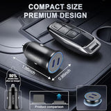 Usb C Car Charger, 40W Pd Dual Ports Fast Charging Car Adapter, Type C Compact Car Charger Compatible With Iphone 14 13 12 11 Pro Max, Ipad Pro, Samsung Galaxy S22 S21 S10 Plus, And More