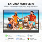 Portable Monitor 15.6-Inch Fhd 1080P Ultra-Slim Travel External Monitor Hdr Ips Gaming Display With Kickstand &Speakers Usb-C Hdmi Plug&Playfor Laptop Pc Phone Ps4/5 Xbox Switch