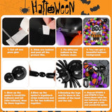 114Pc Halloween Balloon Arch Kit β Black Orange Party Garland Decorations