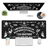 Large Gaming Mouse Pad, Long Extended Xl Ergonomic Mousepad Desk Pad, Large Rubber Mice Pads Stitched Edges, 31.5'' X 11.8'+ Cup Coaster, Ouija Board Pattern