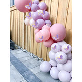 Baby Shower Decorations For Girl 135 Pcs Pink Purple Balloon Arch Kit Metallic Lavender Balloon Garland Double Stuffed Balloons Butterfly Stickers For Fairy First Birthday Decorations
