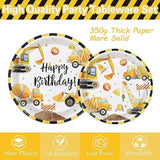 Construction Birthday Party Supplies Construction Theme Decorations Includes Plates, Cups, Napkins, Cutlery, Perfect For Boys Kids Birthday Party, Serves 24 Guests