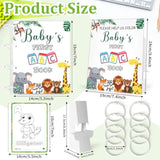 Baby'S First Abc Book Baby Shower Game 26 Pcs Coloring Card Animal Alphabet A To Z Baby Shower Guest Book Alternative Baby'S First Alphabet Coloring Book