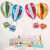 4D Color Aluminum Balloon Decorations - Helium Balloon Mylar Foil Balloons (4Pcs) For Kids Themed Birthday Party Decor