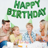 Green 16" Mylar Happy Birthday Letter Balloons Banner Reusable Party Decor