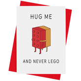 Quirky And Modern Greeting Card. Perfect For Valentines, Anniversary, Love, Missing You, Just Because - Funny And Stylish Design With Envelope (Never Let Go)