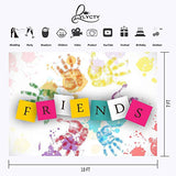 10X7ft Colorful Palm Prints Backdrop Friends Party Backdrop Sincere Friendship Photography Background Studio Props LYNAN171
