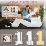 Marquee Numbers 16Th-Birthday Large Decorations: 4Ft Light Up Numbersbirthday Sign For Boy Girl Sweet Sixteen Year Old Anniversary Mosaic Party Decor Backdrop Big Foam Board Number 16