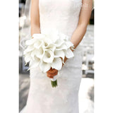 White Calla Lily 12Pcs Artificial Flowers Bouquet For Wedding Bride Shower Blessing Gift Home Decoration Faux Calla Lilies Flower, White