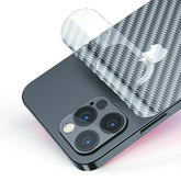 For Iphone 12 Pro Back Screen Protector 3D Carbon Fiber Ultra Thin Protective Film-2 Packs-Transparent