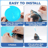 60Pcs Shark Birthday Hanging Swirls Blue Ocean Under the Sea Decorations