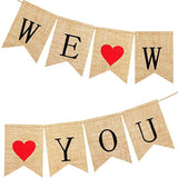 We Will Miss You Banner Burlap Bunting Banner Garland Flags Gold Confe
