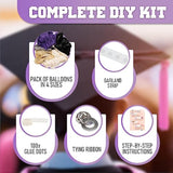 All-In-1 Purple And Black White Balloons Garland & Arch Kit β Small And Large White Purple And Black Balloons β Party Decorations For Graduations, Birthdays, Retirement, Halloween β Wednesday