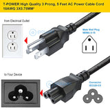 5Ft Long 3 Prong Tv Power Cord For Lg Led Lcd Smart 1080P Hdtv 32Lb5600 42Ln5400 42Lb5600 42Ln5700 42Ln5300 47Lb5800 50Lb5900 55Lb5900 Heavy Duty Ac Wall Plug Cable