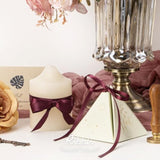 Burgundy Satin Ribbon,Double Faced Satin 1/4 Inch X Continuous 50 Yard