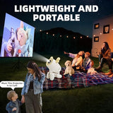 Cartoon Dog Mini Projector With Wifi6 And Bluetooth 5.1 1080P Full Hd Portable Projector Movie Projector Compatible With Tv Stick Smartphone/Hdmi/Usb Indoor/Outdoor Use