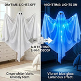 LED Hanging Ghost Halloween Decor Outdoor Porch Tree Light Up Ornament