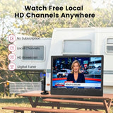 14'' Portable Tv,Small Tv With Batterys-Hdmi,Usb,Av Slot And 1 Antenna,Remote Control,12 Volt Car Cable/Ac For Rv Car/Camping/Kitchen