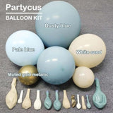 Dusty Blue Beige Balloon Arch Kit Neutral Garland for Baby Shower, Wedding, or Birthday
