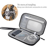 Electronic Organizer Case, Travel Cable Organizer Pouch Electronic Accessories Carry Case Water Resistant Organizer Pouch Bag For Cable, Cord, Charger, Phone, Power Bank, Earphone (Black)