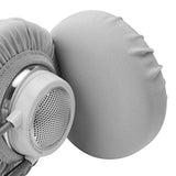 Geekria 2 Pairs Flex Fabric Headphones Ear Covers (Product Safety Certified), Washable & Stretchable Protectors for Large Over-Ear Headset, Sweat Resistant (Size L/Grey)
