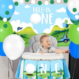 Hole In One Birthday Party Decorations Golf 1St Birthday High Chair Banner Golf Themed Backdrop Balloons For Boys Sports Themed Party Photo Props